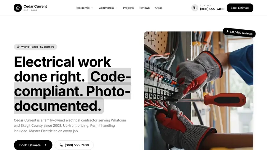 Electrical Playful Creative demo website thumbnail