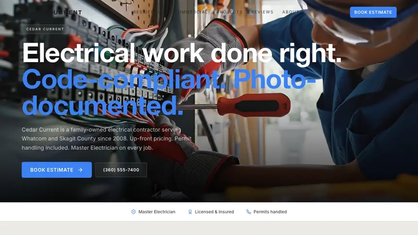 Electrical Soft Inviting demo website thumbnail