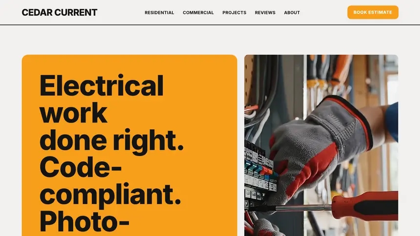 Electrical Confident Brand demo website thumbnail