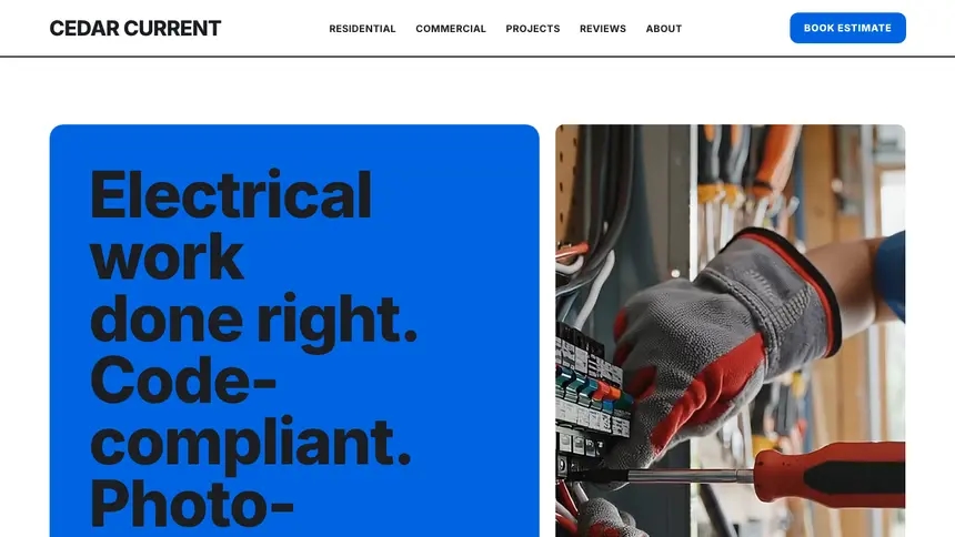 Electrical Open Social demo website thumbnail
