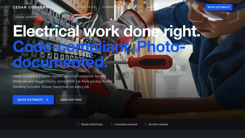Electrical Compact Modern demo website thumbnail