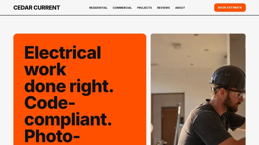 Electrical Bold Motion demo website thumbnail