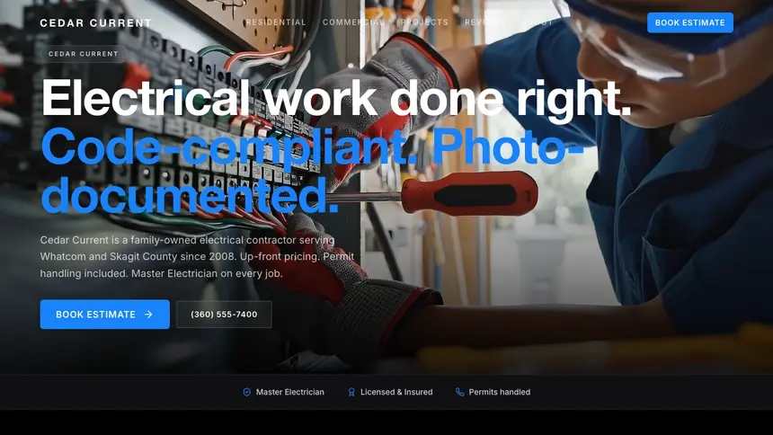 Electrical Dynamic Bold demo website thumbnail
