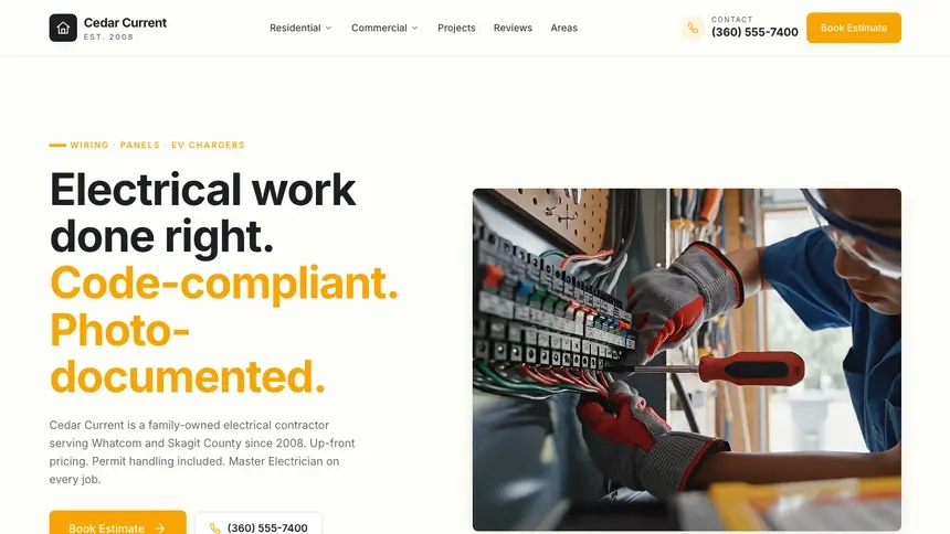 Electrical Playful Product demo website thumbnail