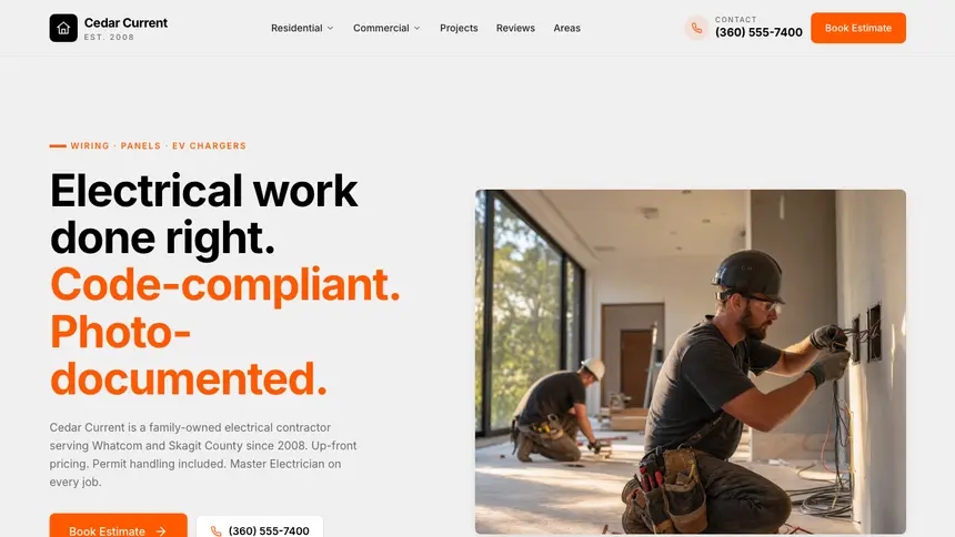 Electrical Minimal Mail demo website thumbnail