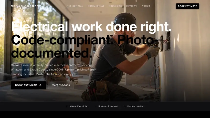 Electrical High Contrast demo website thumbnail