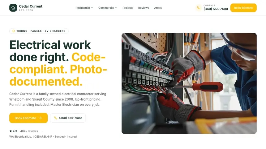 Electrical Warm Retail demo website thumbnail