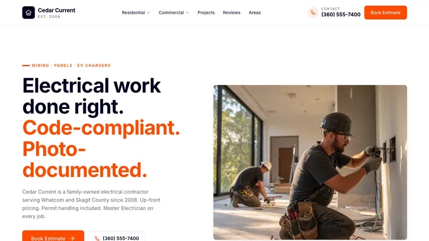 Electrical Collaborative Tech demo website thumbnail