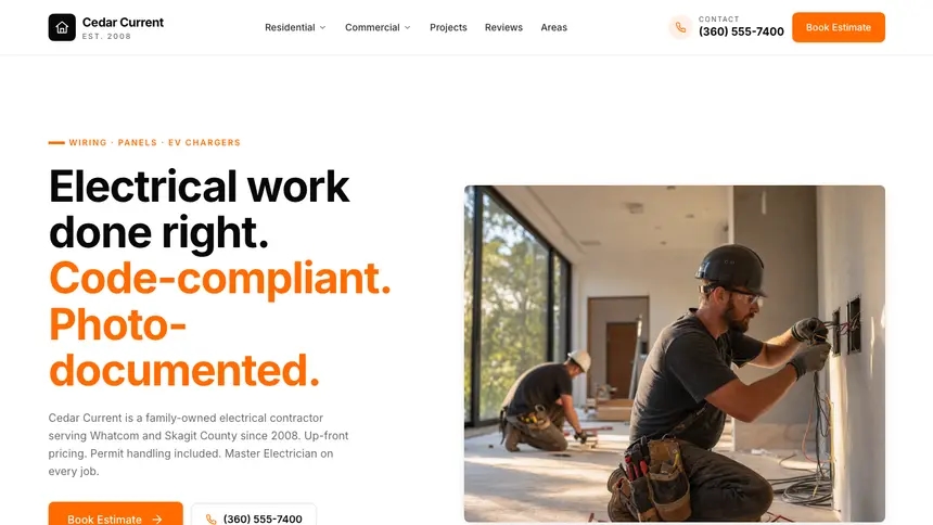 Electrical Designer Flexible demo website thumbnail