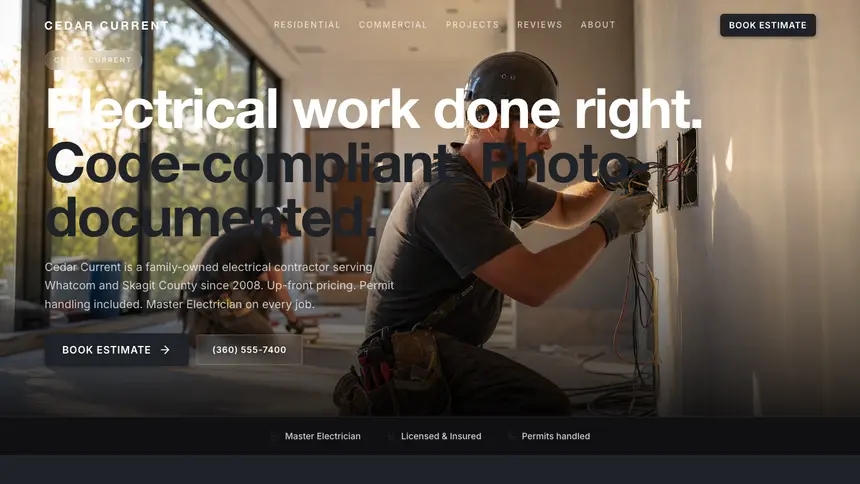 Electrical Stark Minimal demo website thumbnail