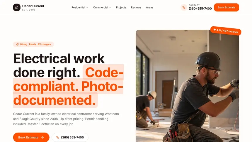 Electrical Connected Workflow demo website thumbnail
