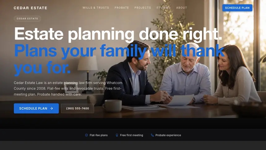 Estate Planning Precision Classic demo website thumbnail