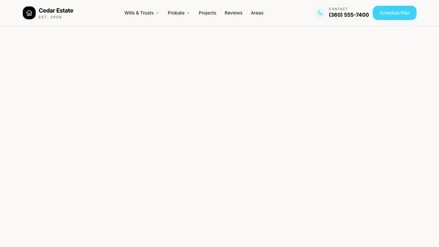 Estate Planning Crafted Neutral demo website thumbnail