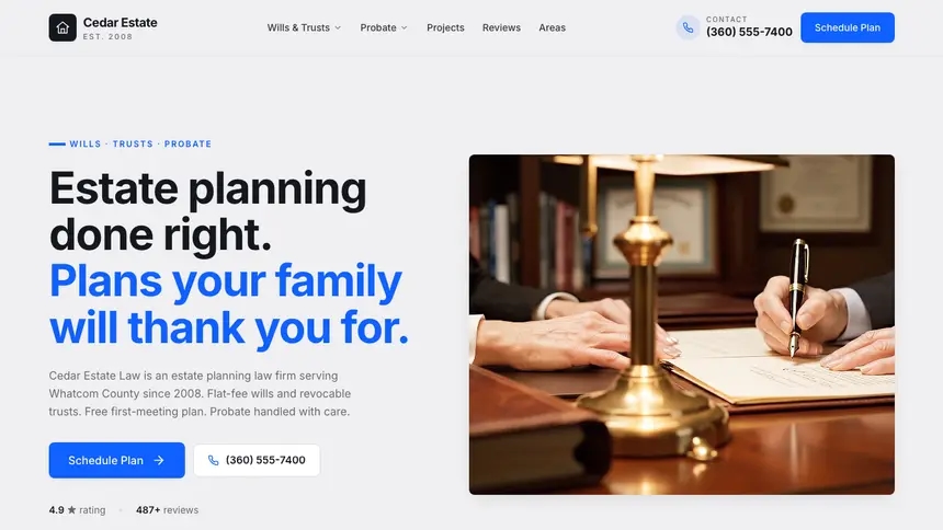 Estate Planning Technical Trust demo website thumbnail