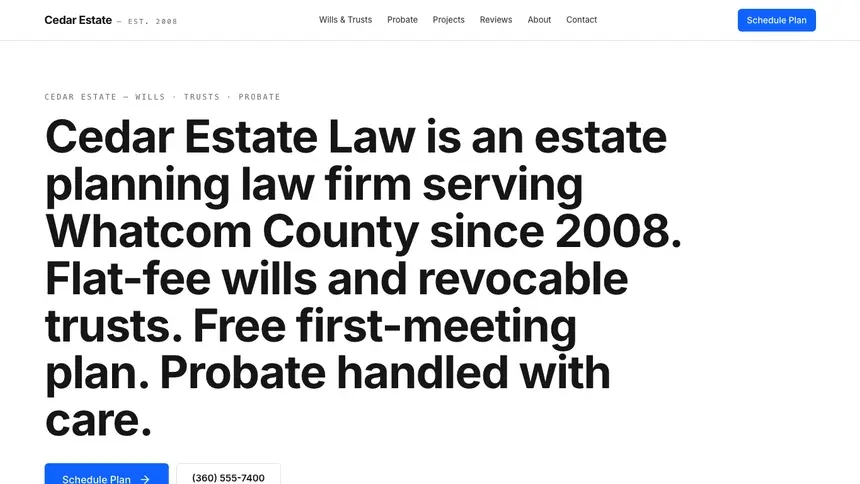 Estate Planning Enterprise Classic demo website thumbnail