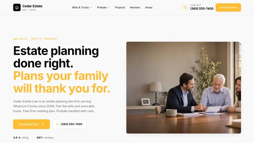 Estate Planning Crisp Utility demo website thumbnail