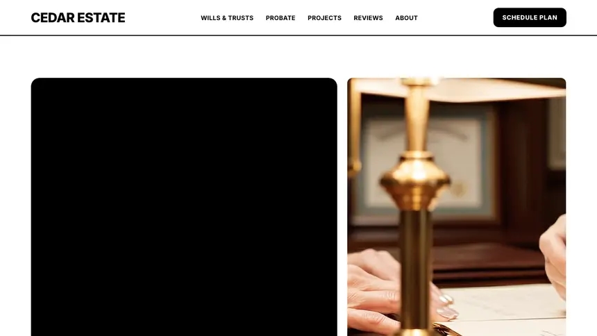 Estate Planning Bold Utility demo website thumbnail