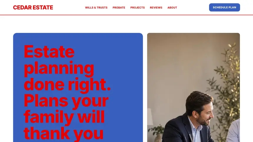 Estate Planning Confident Telecom demo website thumbnail