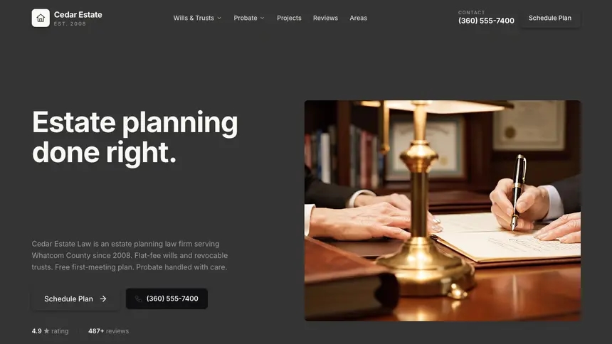 Estate Planning Fast Utility demo website thumbnail