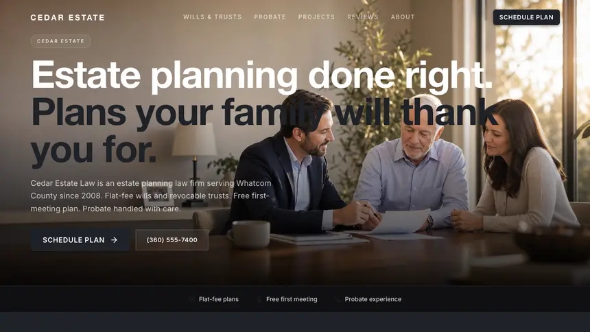 Estate Planning Stark Minimal demo website thumbnail