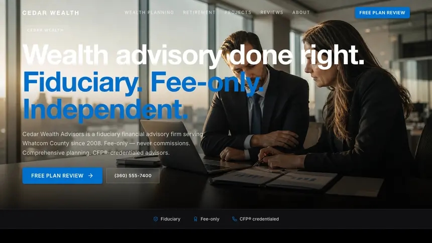 Financial Advisory Luxury Statement demo website thumbnail