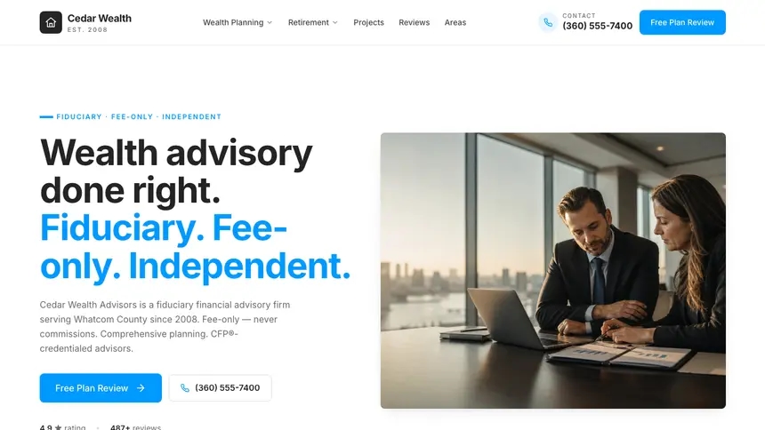 Financial Advisory Clean Scheduler demo website thumbnail