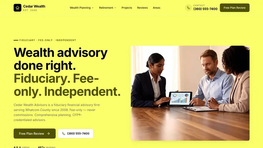 Financial Advisory Data Clarity demo website thumbnail