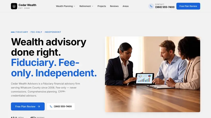 Financial Advisory Calm Professional demo website thumbnail