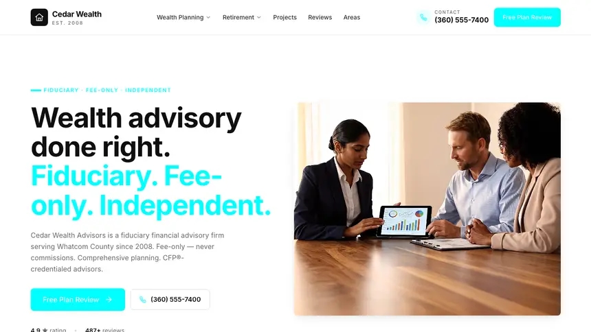 Financial Advisory Modular Clean demo website thumbnail