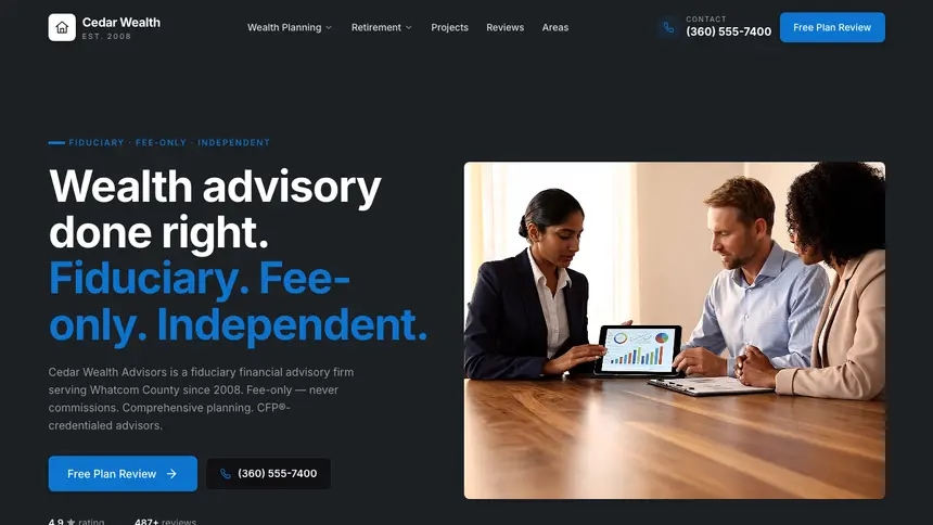 Financial Advisory Friendly App demo website thumbnail