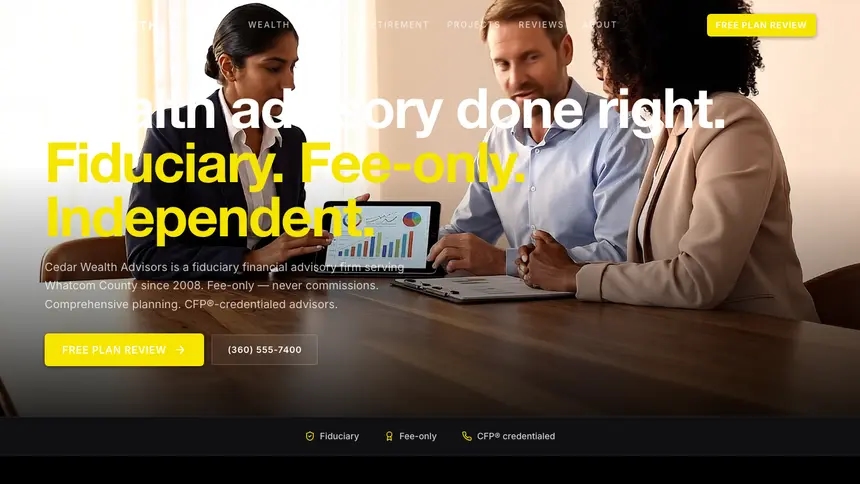 Financial Advisory Bold Performance demo website thumbnail