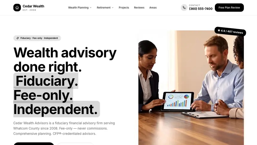 Financial Advisory Playful Creative demo website thumbnail