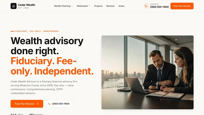 Financial Advisory Approachable Support demo website thumbnail