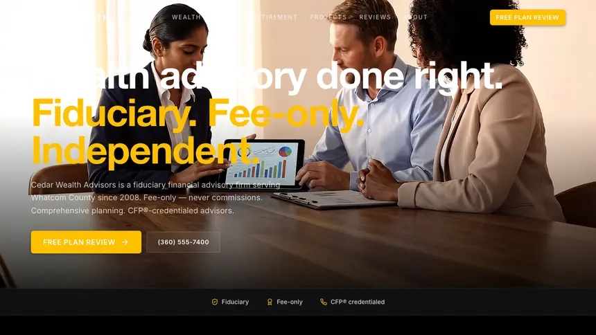 Financial Advisory High Impact demo website thumbnail