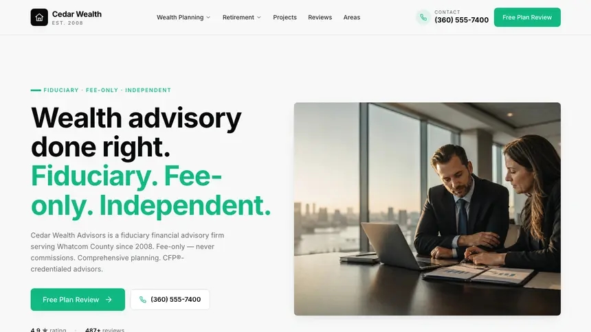 Financial Advisory Sleek Minimal demo website thumbnail