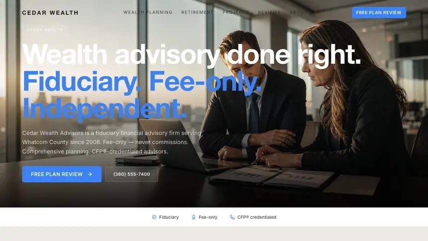 Financial Advisory Soft Inviting demo website thumbnail