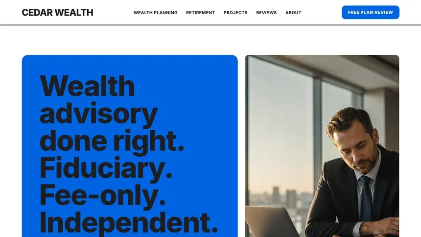 Financial Advisory Open Social demo website thumbnail