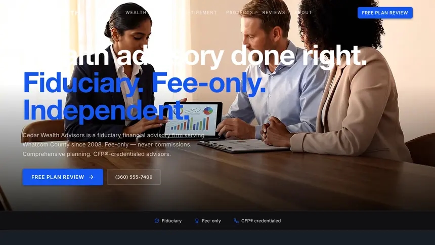 Financial Advisory Compact Modern demo website thumbnail