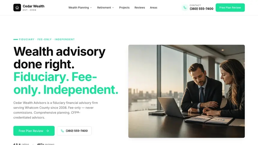 Financial Advisory Bright Docs demo website thumbnail