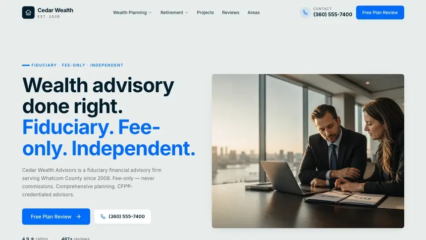 Financial Advisory Fresh Green demo website thumbnail