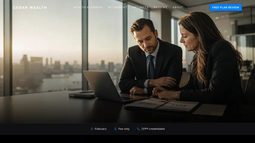 Financial Advisory Sharp Tech demo website thumbnail