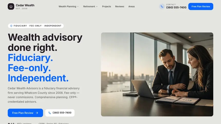 Financial Advisory Visual Discovery demo website thumbnail