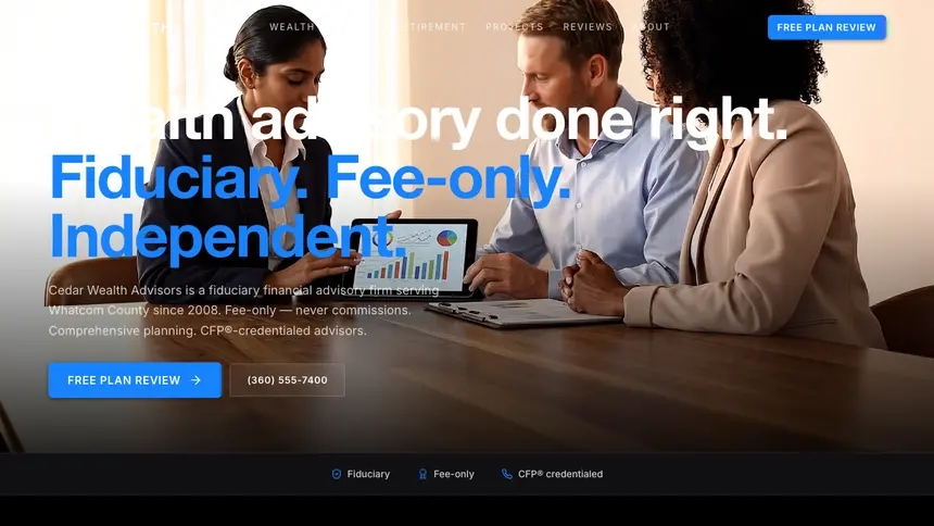 Financial Advisory Dynamic Bold demo website thumbnail