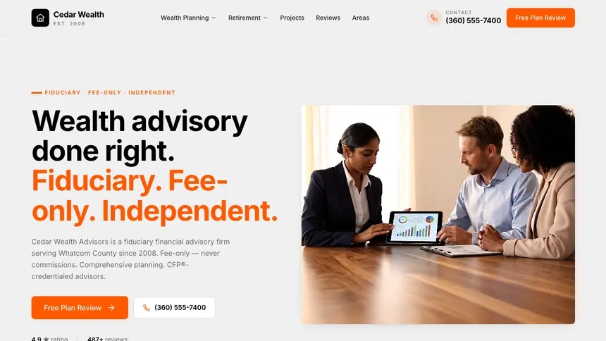 Financial Advisory Minimal Mail demo website thumbnail