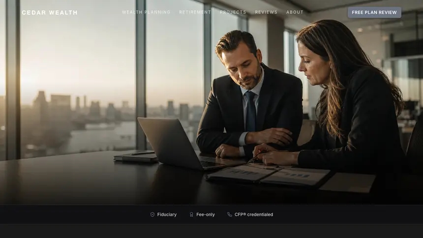 Financial Advisory Creative Studio demo website thumbnail