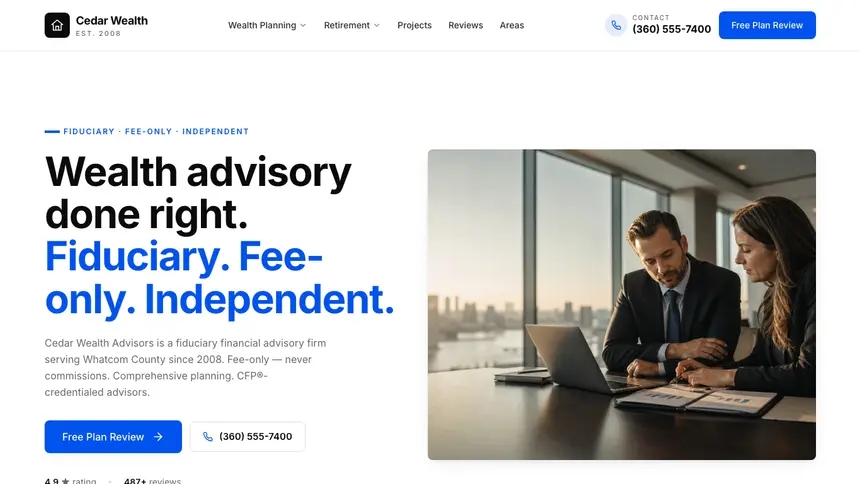 Financial Advisory Editorial Content demo website thumbnail