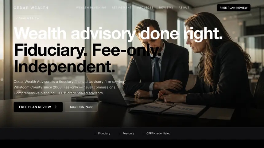 Financial Advisory High Contrast demo website thumbnail