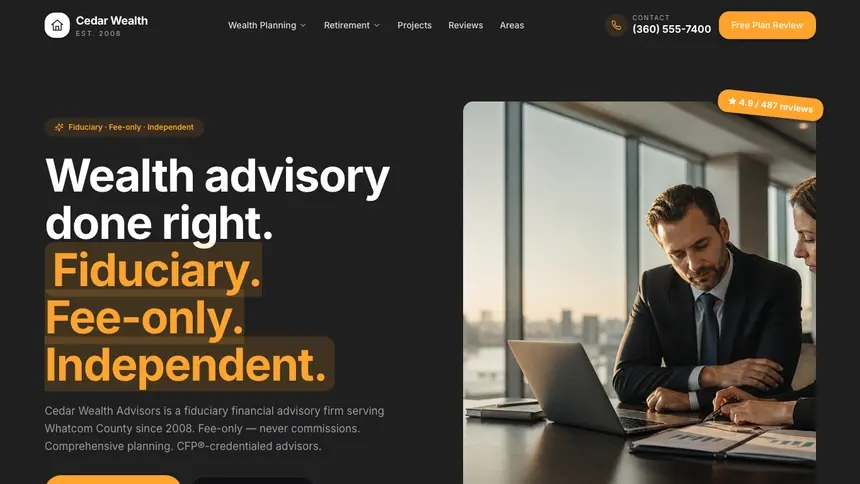 Financial Advisory Vibrant Media demo website thumbnail