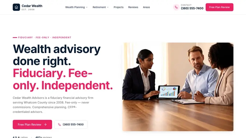 Financial Advisory Polished Gradient demo website thumbnail