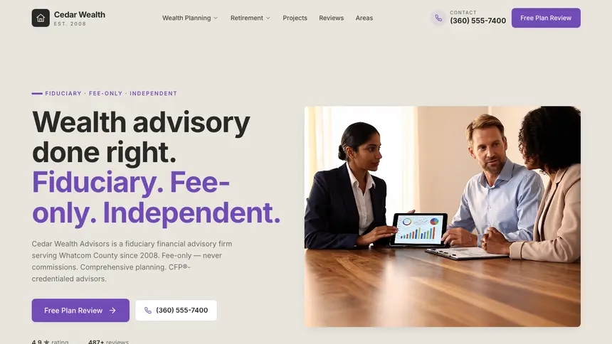 Financial Advisory Sleek Premium demo website thumbnail